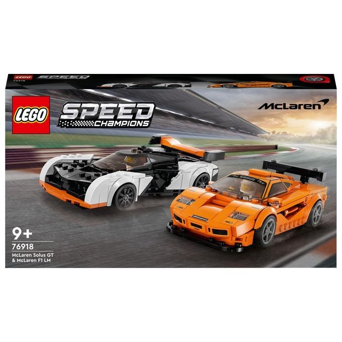 LEGO Speed Champions 76918 McLaren Solus GT F1 LM, 2 Modellini di Auto