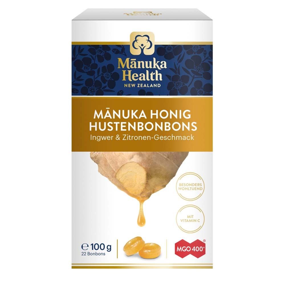 Manuka Health - Lecca lecca al miele di Manuka, zenzero e limone 100 g