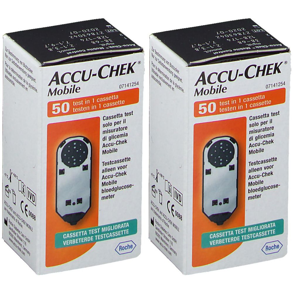 Accu-Chek® Mobile Cassetta Test per Misuratore di Glicemia Set da 2 2x