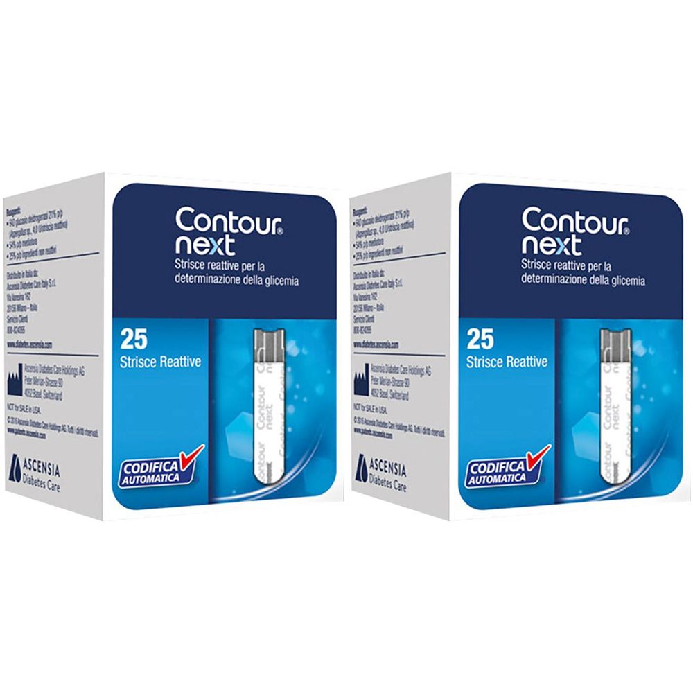 Contour® Next 25 Set da 2 2x25 pz Strisce reattive
