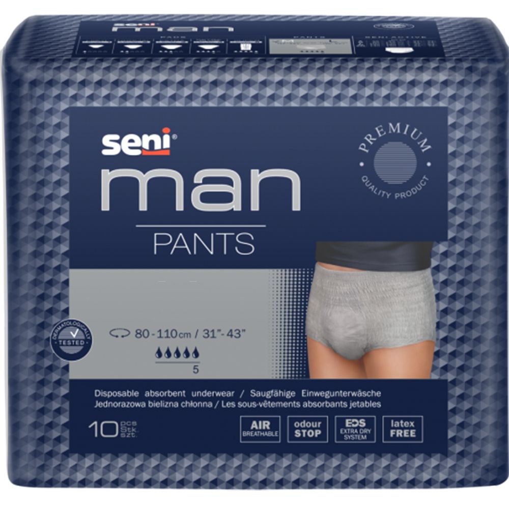 Pantaloni da uomo seni, biancheria intima assorbente per uomini 10 pz
