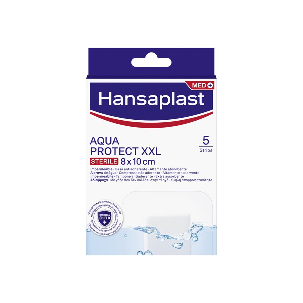 Hansaplast Cerotti Aqua Protect XXL, impermeabili per grandi ferite, 5