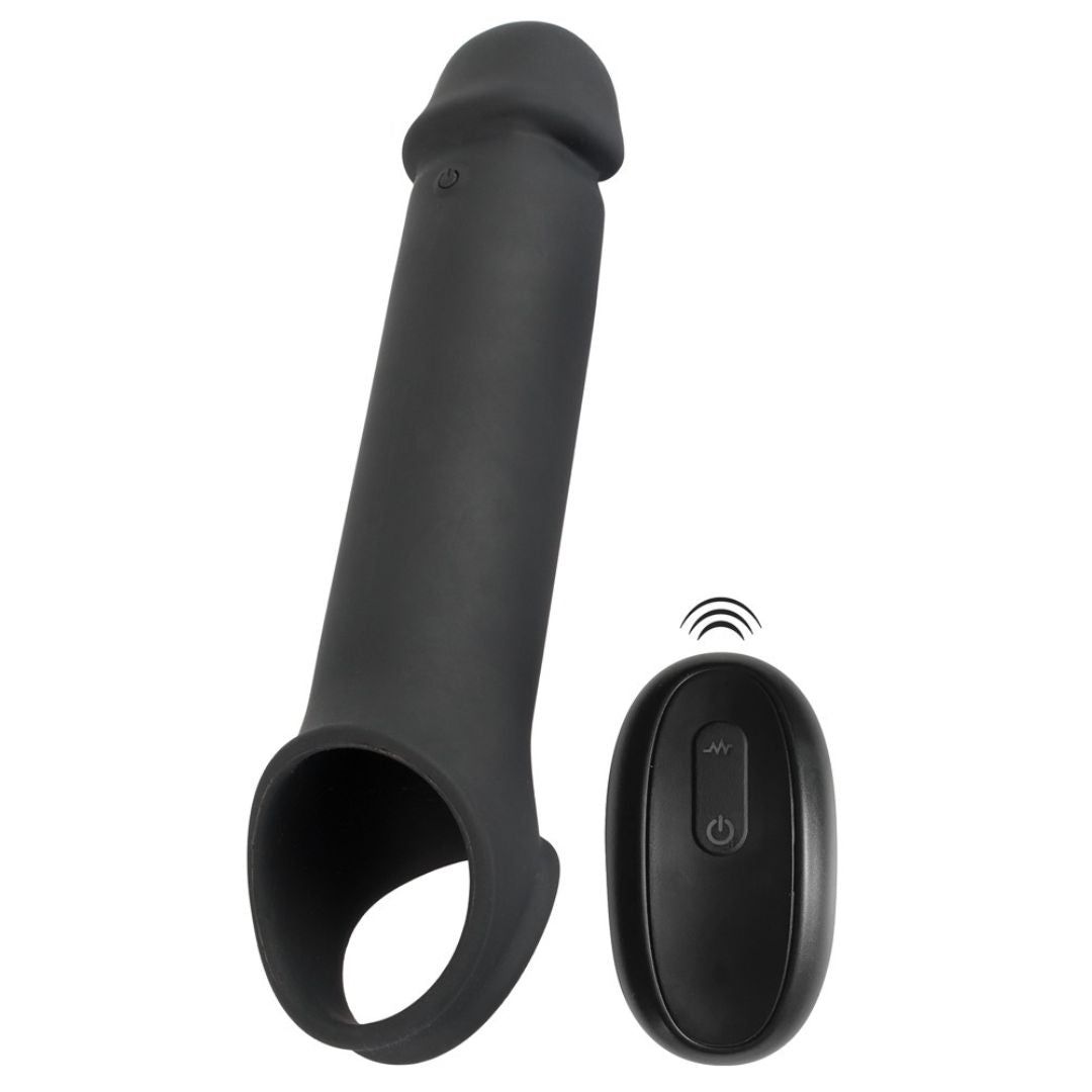 Manicotto per pene "RC Penis Extension" con 10 modalità di vibrazione|