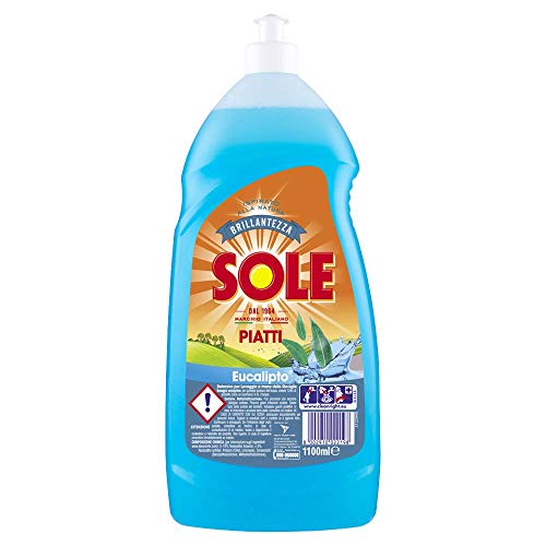 Sole - Detersivo Per Piatti, Azione Brillantante, Supergrassante - 6 Pezzi Da 1100 Ml [6600 Ml]