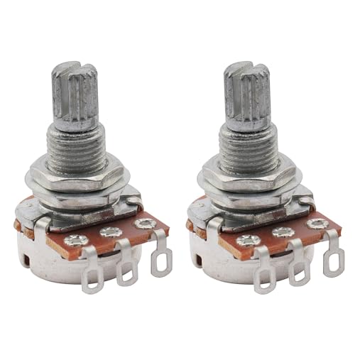 Musiclily Metrico 18Mm Potenziometro B500K Mini Lineare Pot Split Shaft Per Chitarra Elettrica E Basso (2 Pezzi)