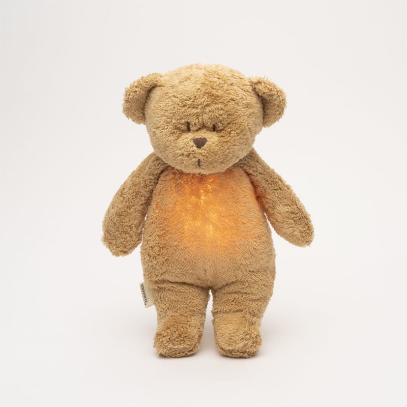 Moonie The Humming Bear Organic Cappuccino Natur Doudou Per La Nanna Con Melodia 1 Pz