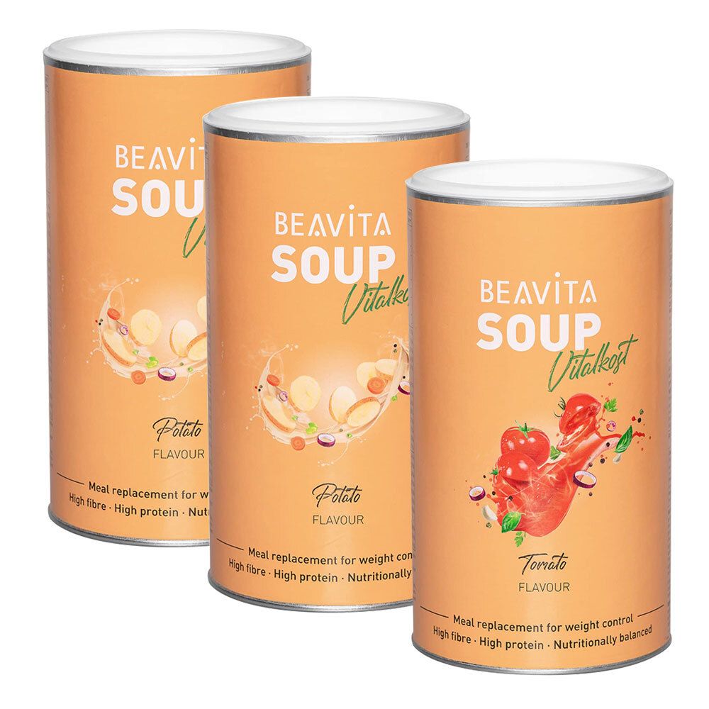 BEAVITA Vitalkost Zuppe per Dimagrire 3x500 g Set
