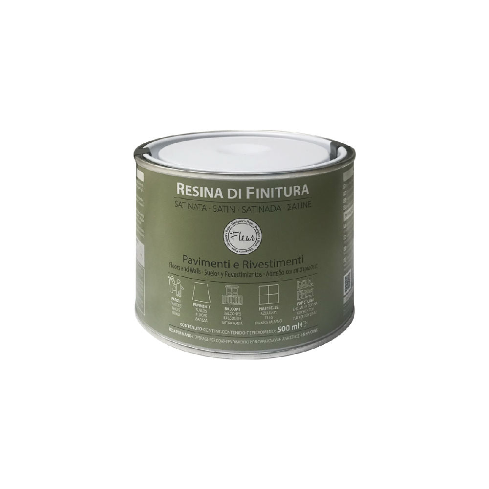 Resina di finitura trasparente satinata fleur protezione finale formato: 0.5 lt