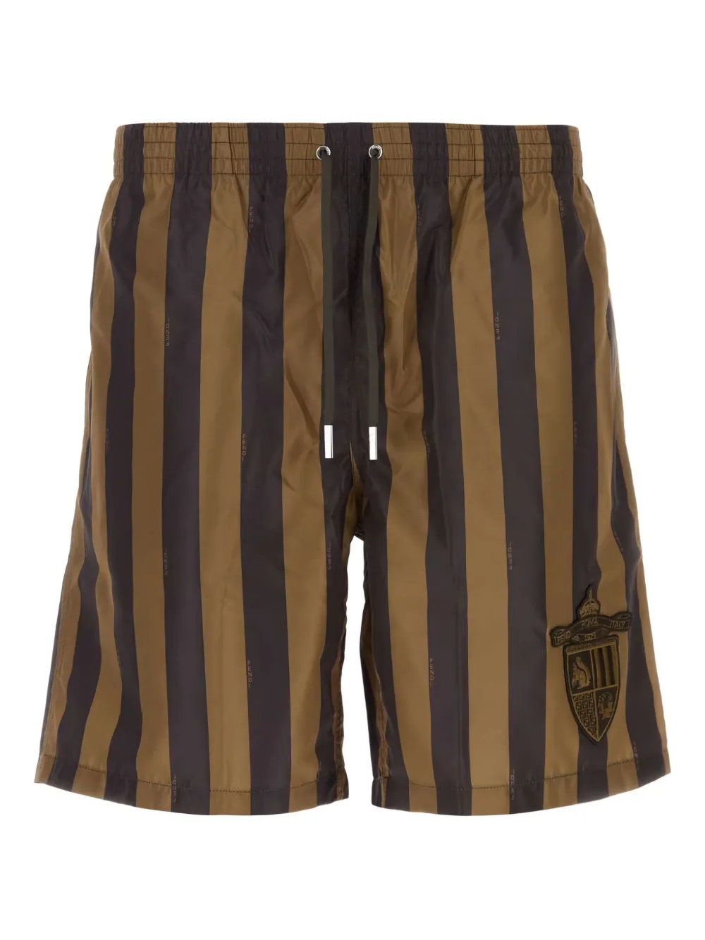 FENDI printed swim shorts - Marrone