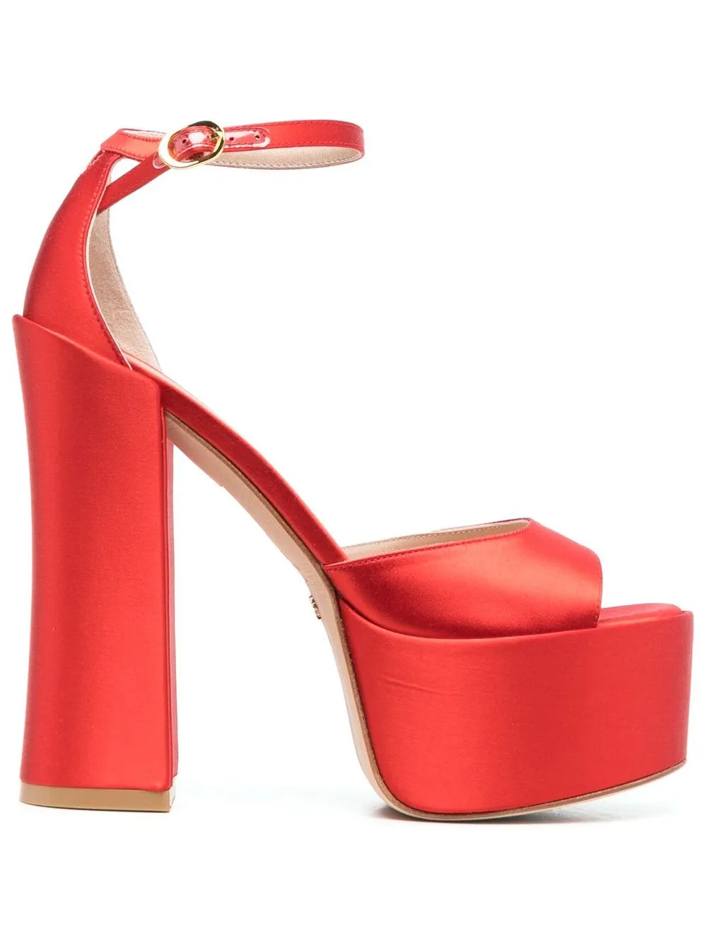 Stuart Weitzman Sandali Skyhigh con plateau 145mm - Rosso