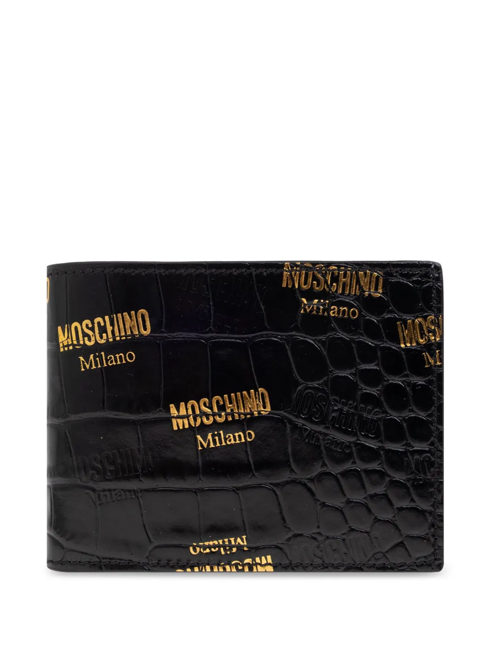 Moschino logo-embossed wallet - Nero