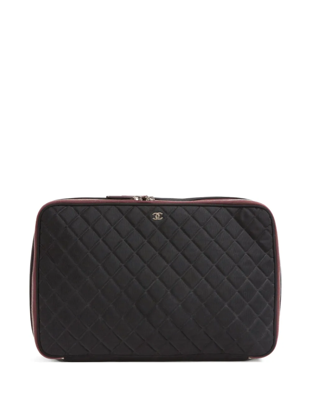 CHANEL Pre-Owned 2000s large Nylon Quilted Laptop case bag - Nero