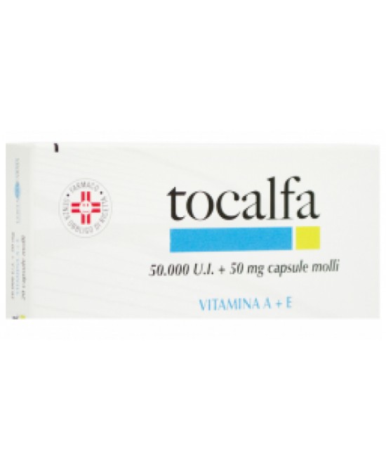 Tocalfa 20 Capsule Molli Vit A 50000ui + Vit E 50mg
