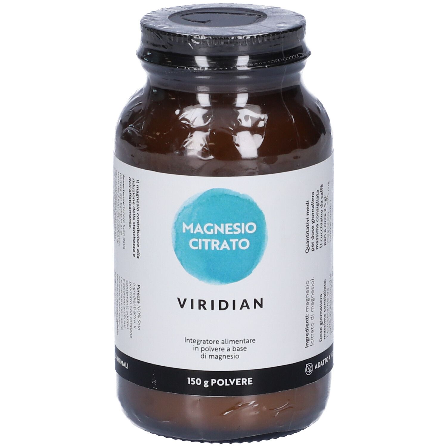 Viridian Magnesium Citrate Polvere 150G Magnesio Citrato 150 g per sol