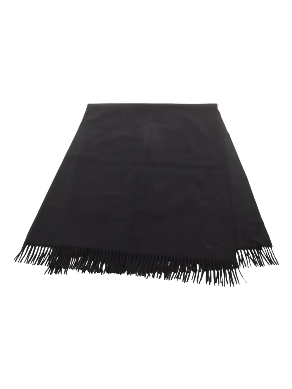 Hermès Pre-Owned 2010s logo-embroidered cashmere scarf - Nero
