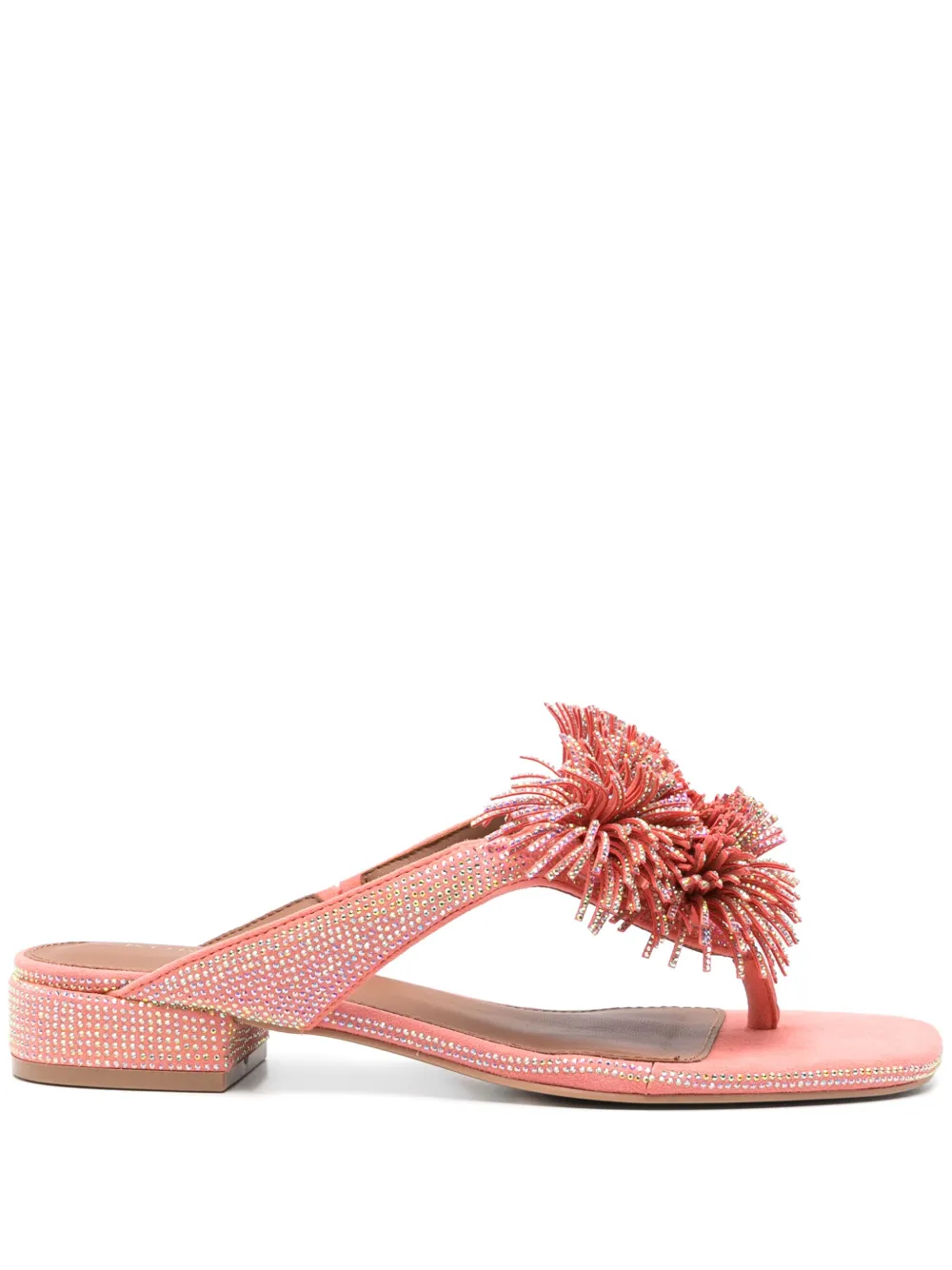 Kurt Geiger London pompom-detail flip flop - Rosa