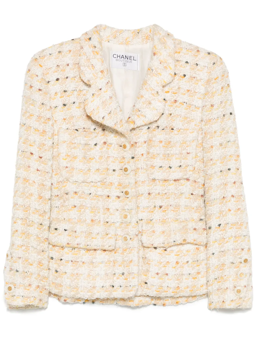 CHANEL Pre-Owned Giacca in tweed - Giallo