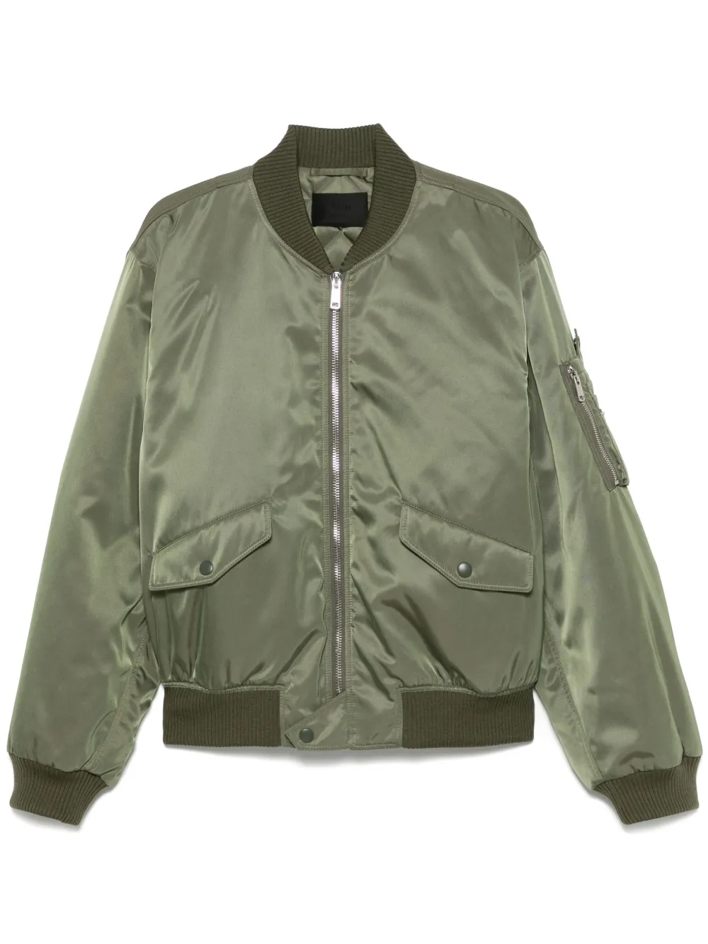 Prada triangle-logo bomber jacket - Verde
