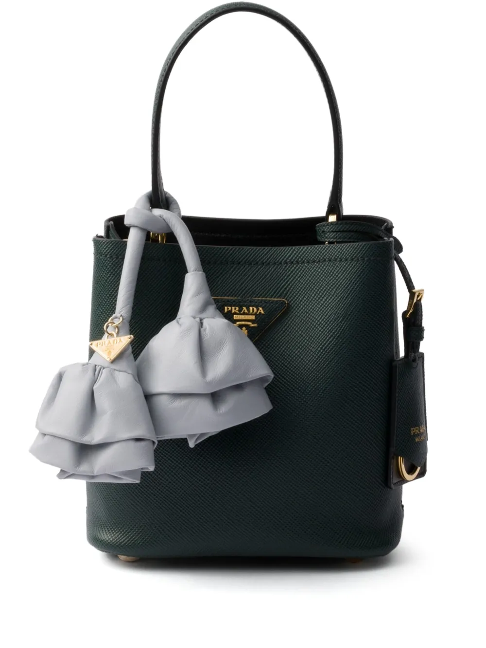 Prada Borsa Panier Saffiano mini - Verde