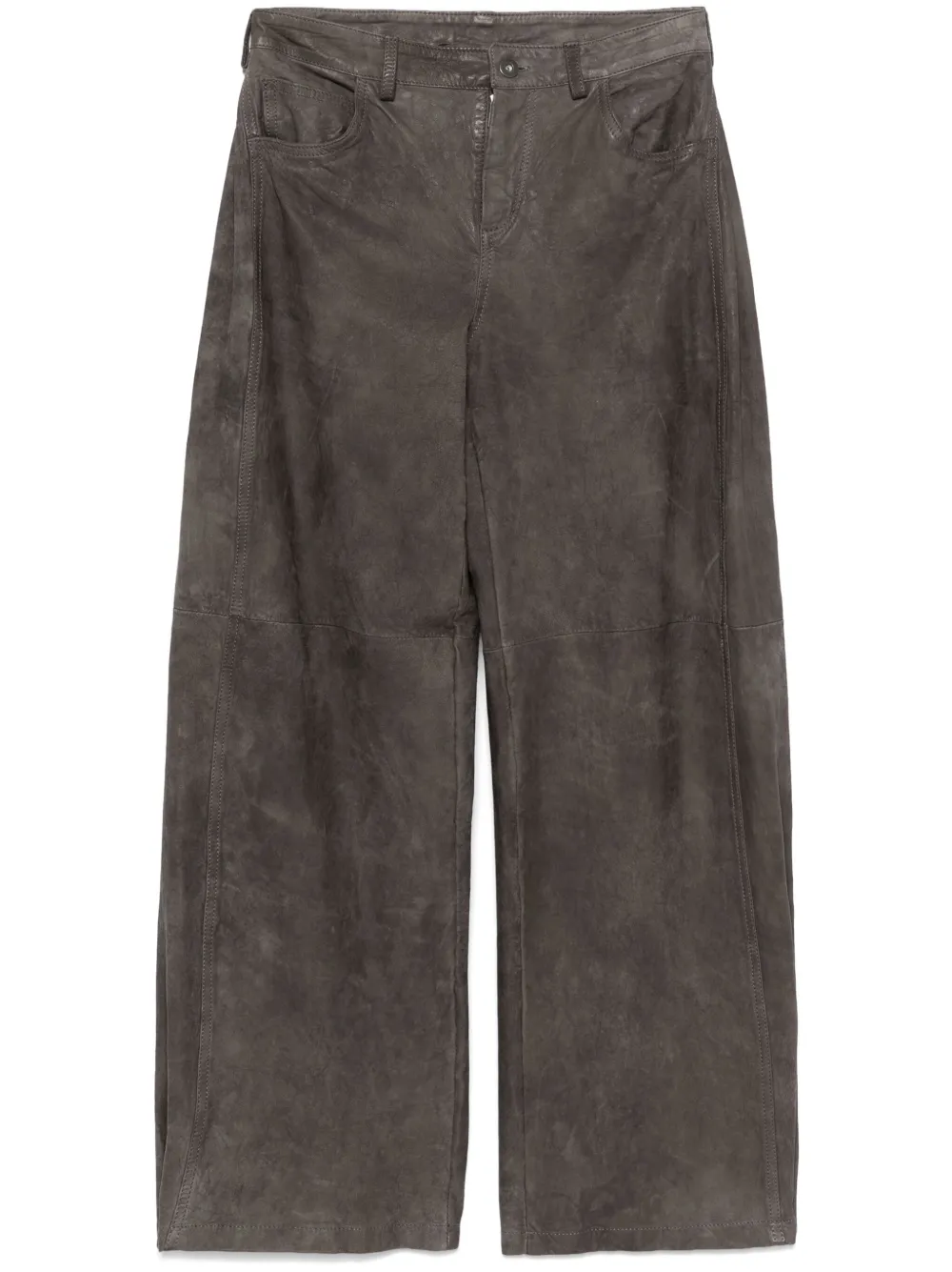 Salvatore Santoro leather trousers - Grigio