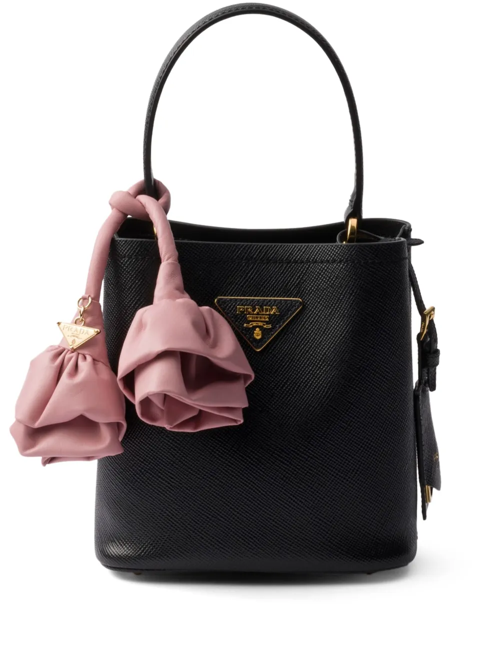 Prada Borsa Panier Saffiano mini - Nero