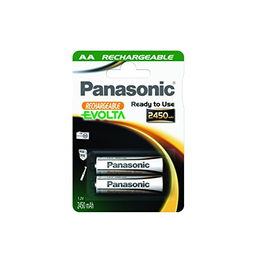12X2 Panasonic Accu Nimh Mignon Aa 2450 Mah Recargable Evolta