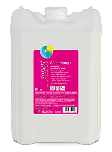 Sonett Detergente Universale Con Aroma Naturale Di Arancia Biologica E Olio Di Citronella, Tanica Da 10 L