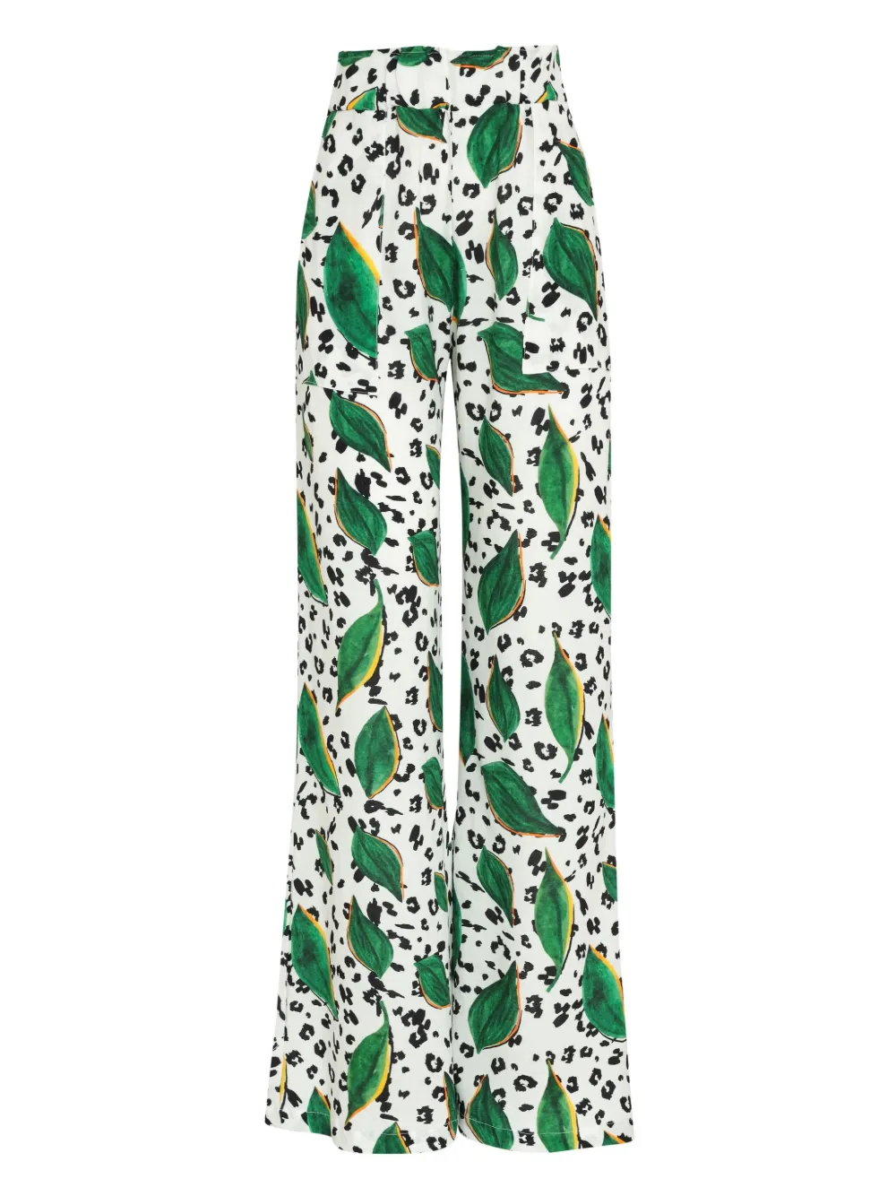 Brigitte graphic-print trousers - Bianco