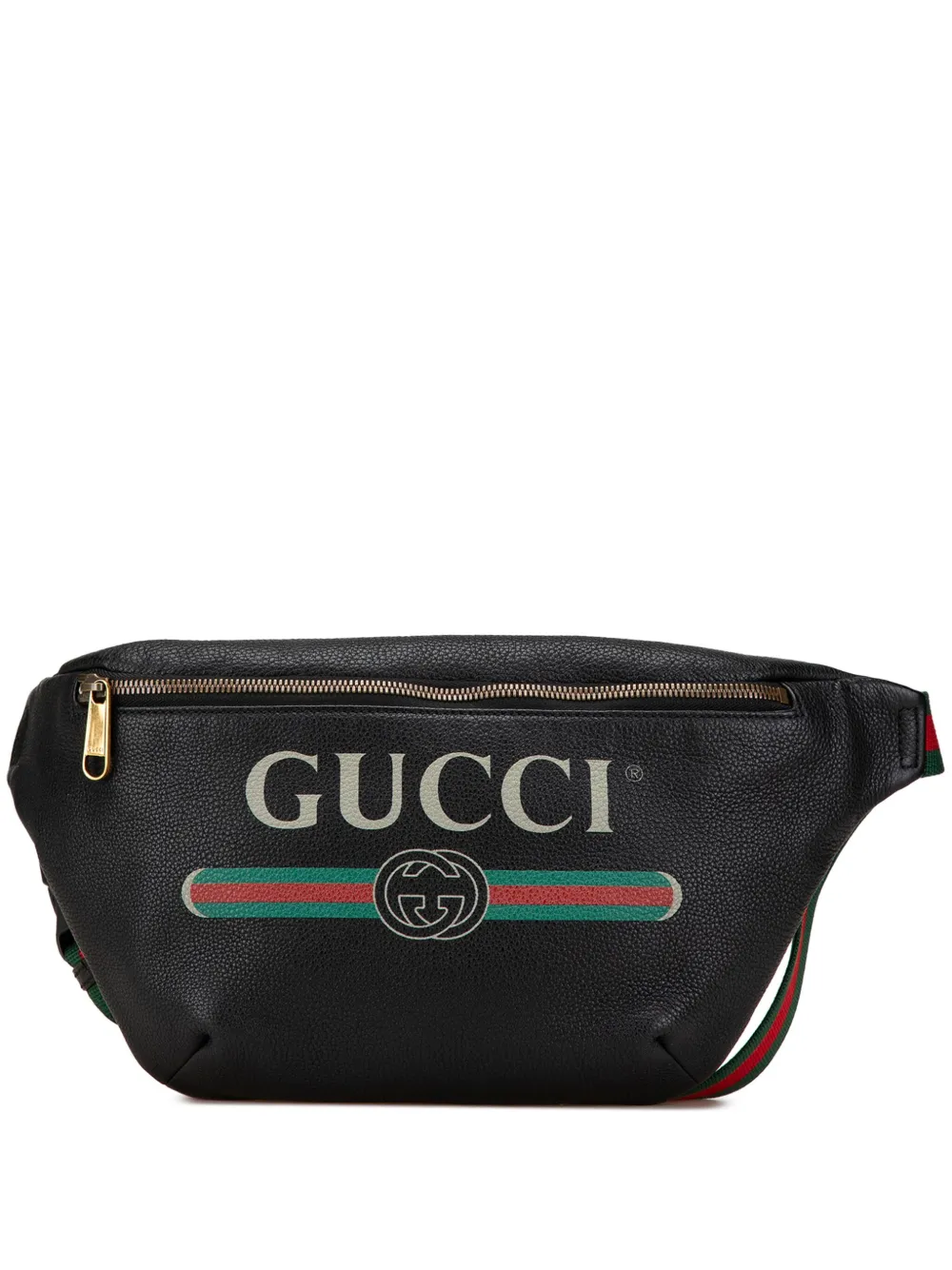 Gucci Pre-Owned 2000-2015 Grained Calfskin Logo belt bag - Nero