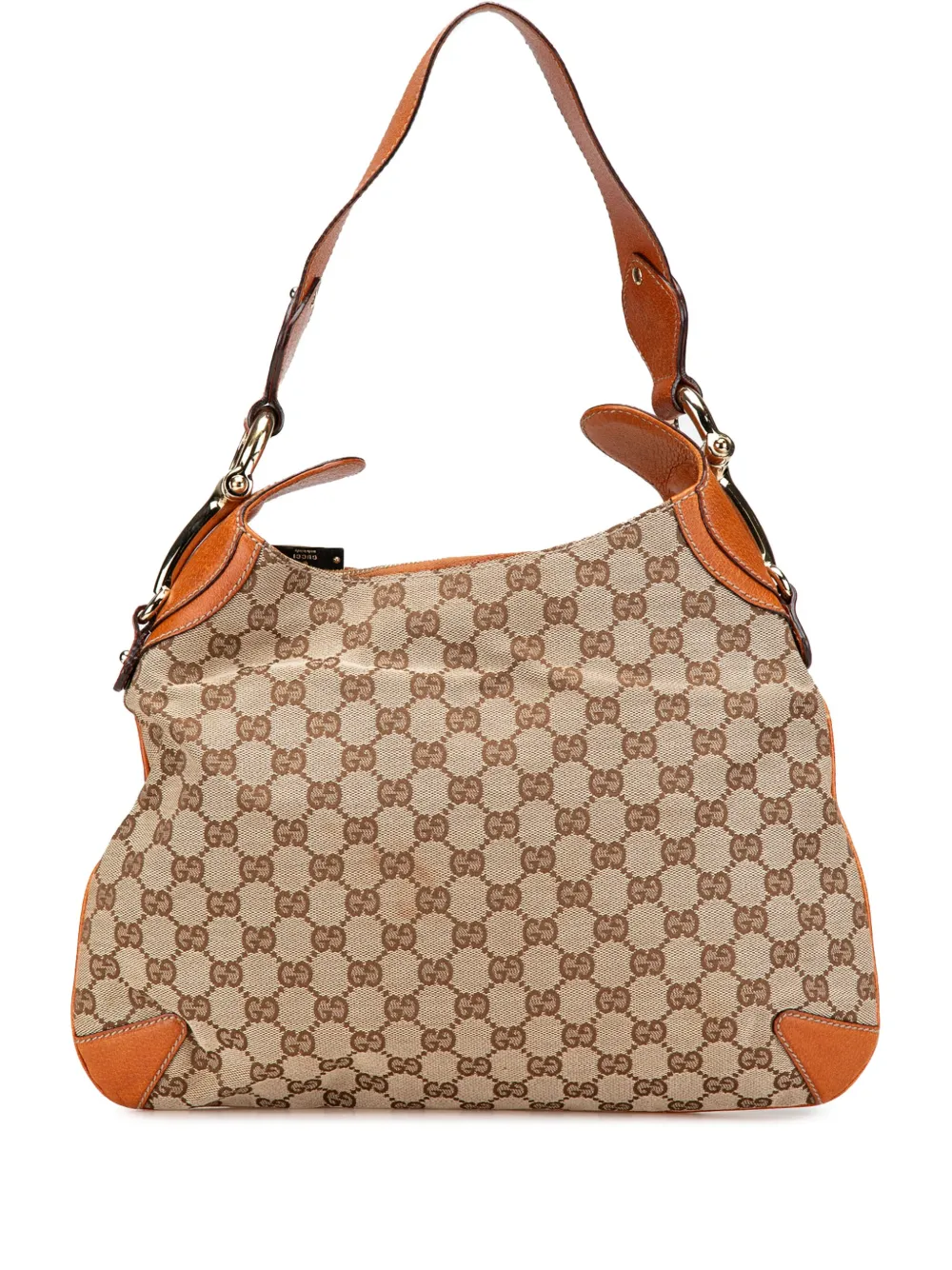 Gucci Pre-Owned 2000-2015 GG Canvas Horsebit Creole hobo bag - BROWN