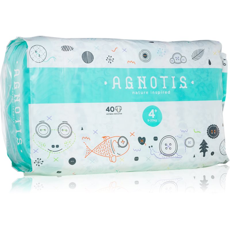 Agnotis Baby Diapers No 4+ Pannolino Monouso 9-20 Kg 40 Pz