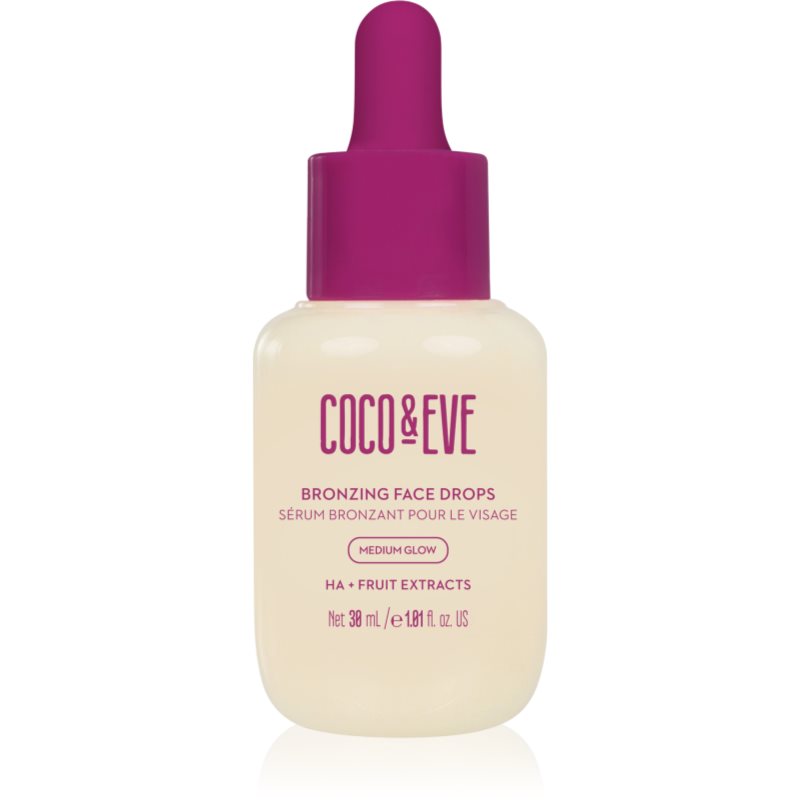 Coco & Eve Sunny Honey Bronzing Face Drops Gocce Autoabbronzanti Per Il Viso Medium Glow (New) 30 Ml