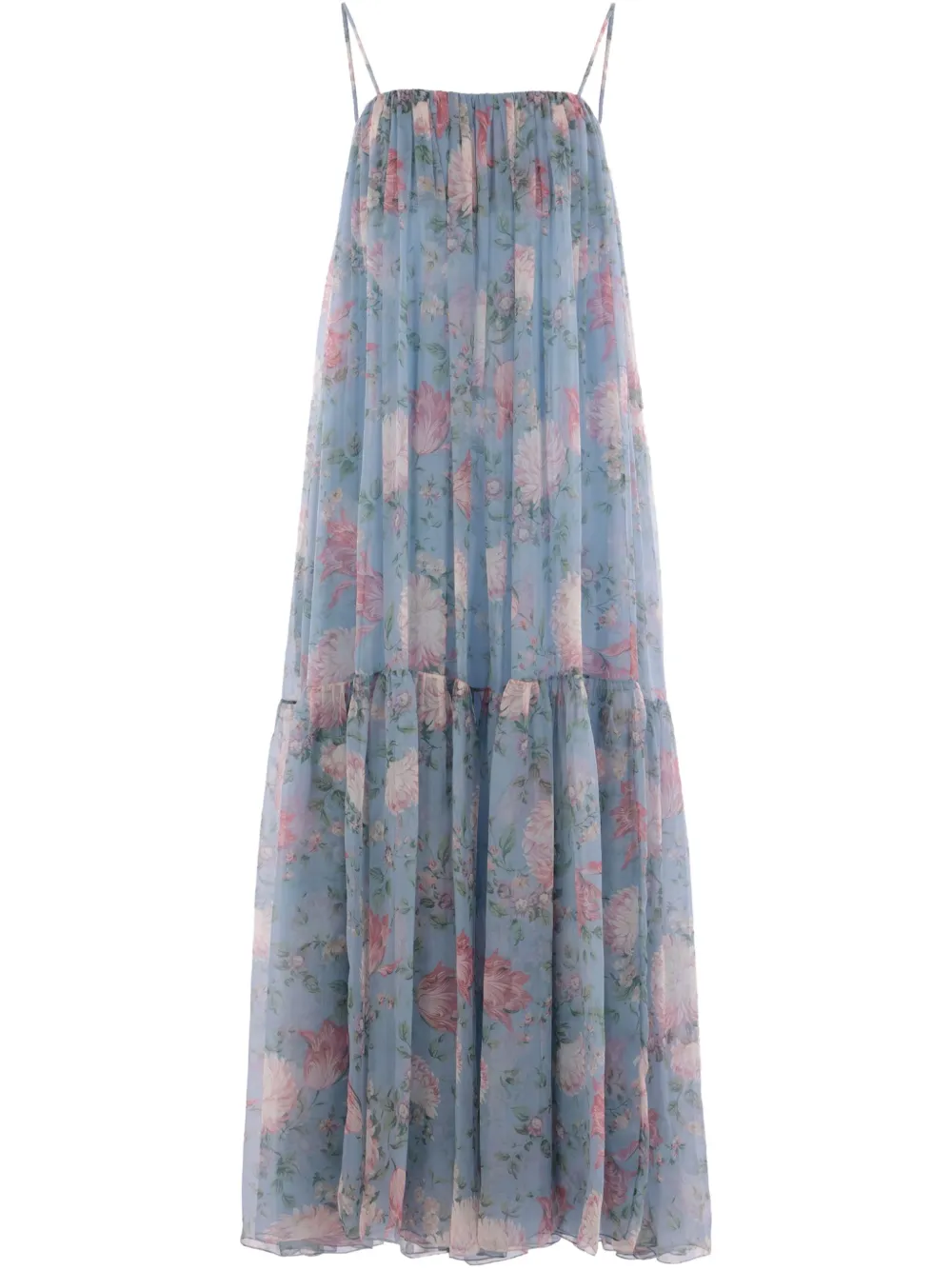 Chloé sleeveless silk maxi dress - Blu