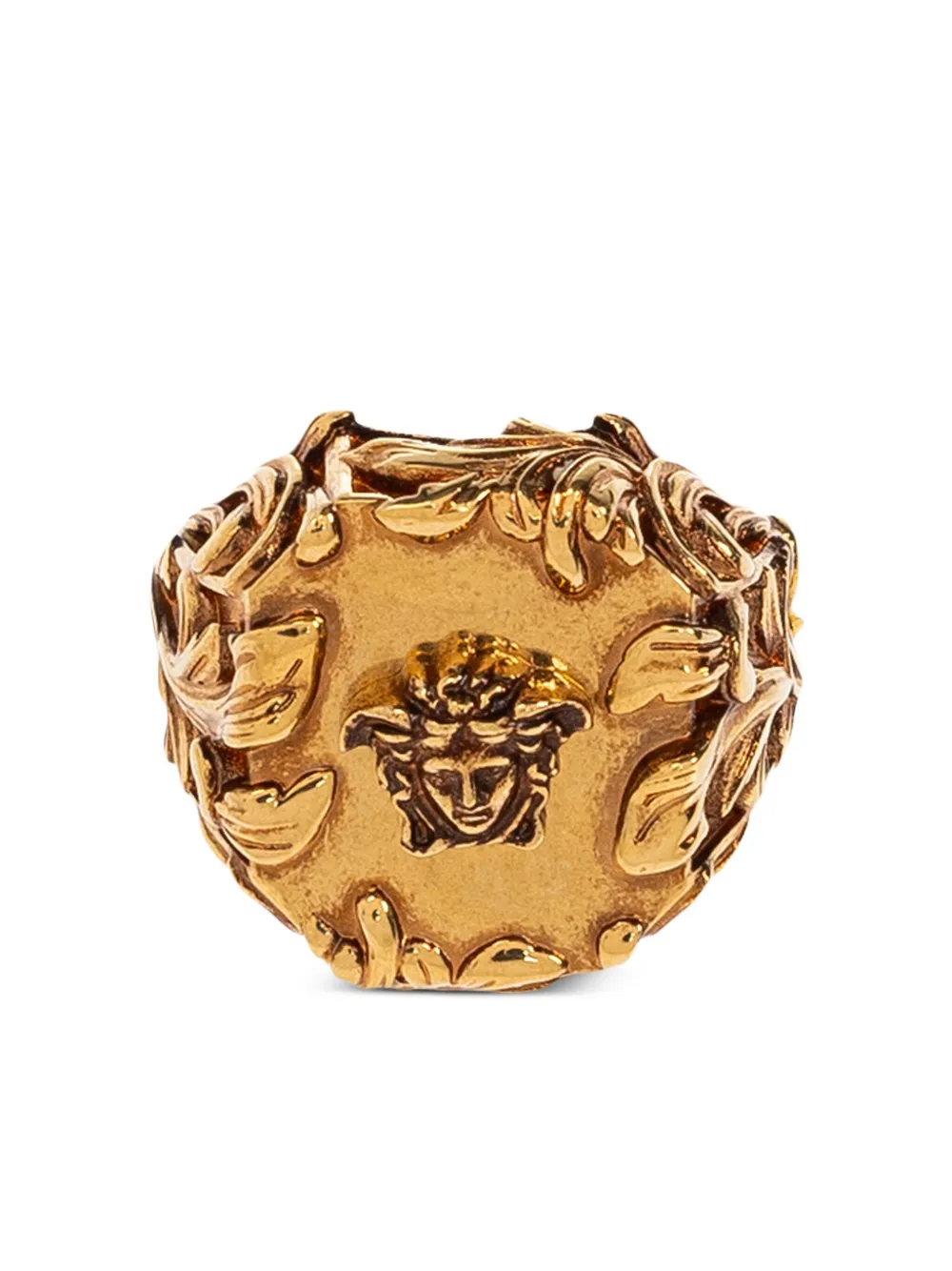 Versace logo-plaque ring - Oro