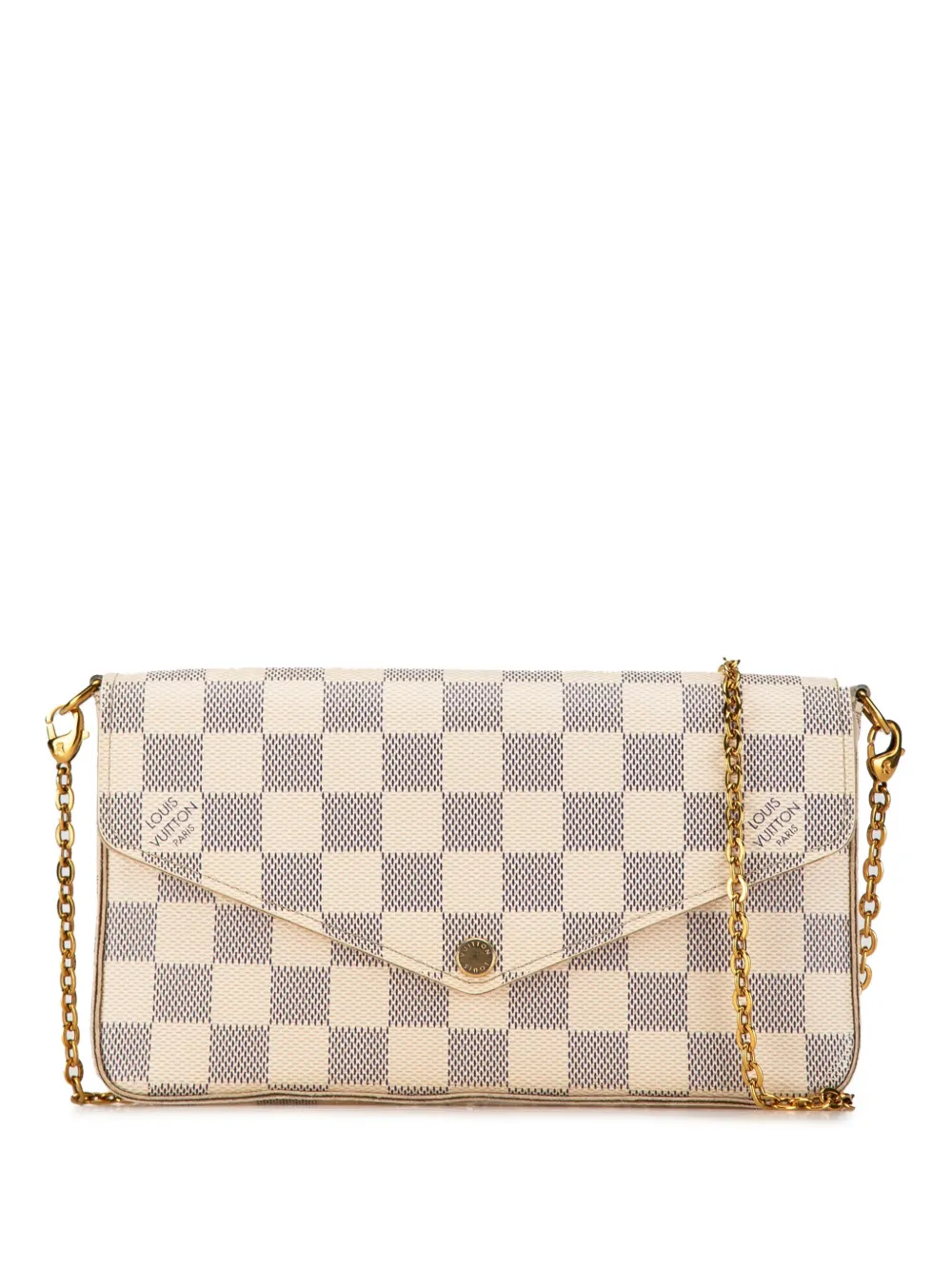 Louis Vuitton Pre-Owned Borsa a tracolla Damier Azur Pochette Felicie 2015 - Bianco