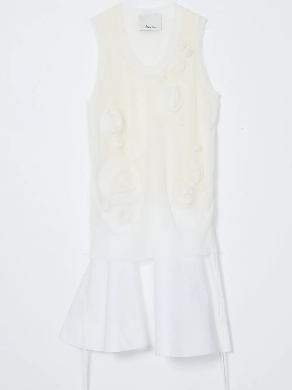 3.1 Phillip Lim floral-appliqué midi dress - Bianco
