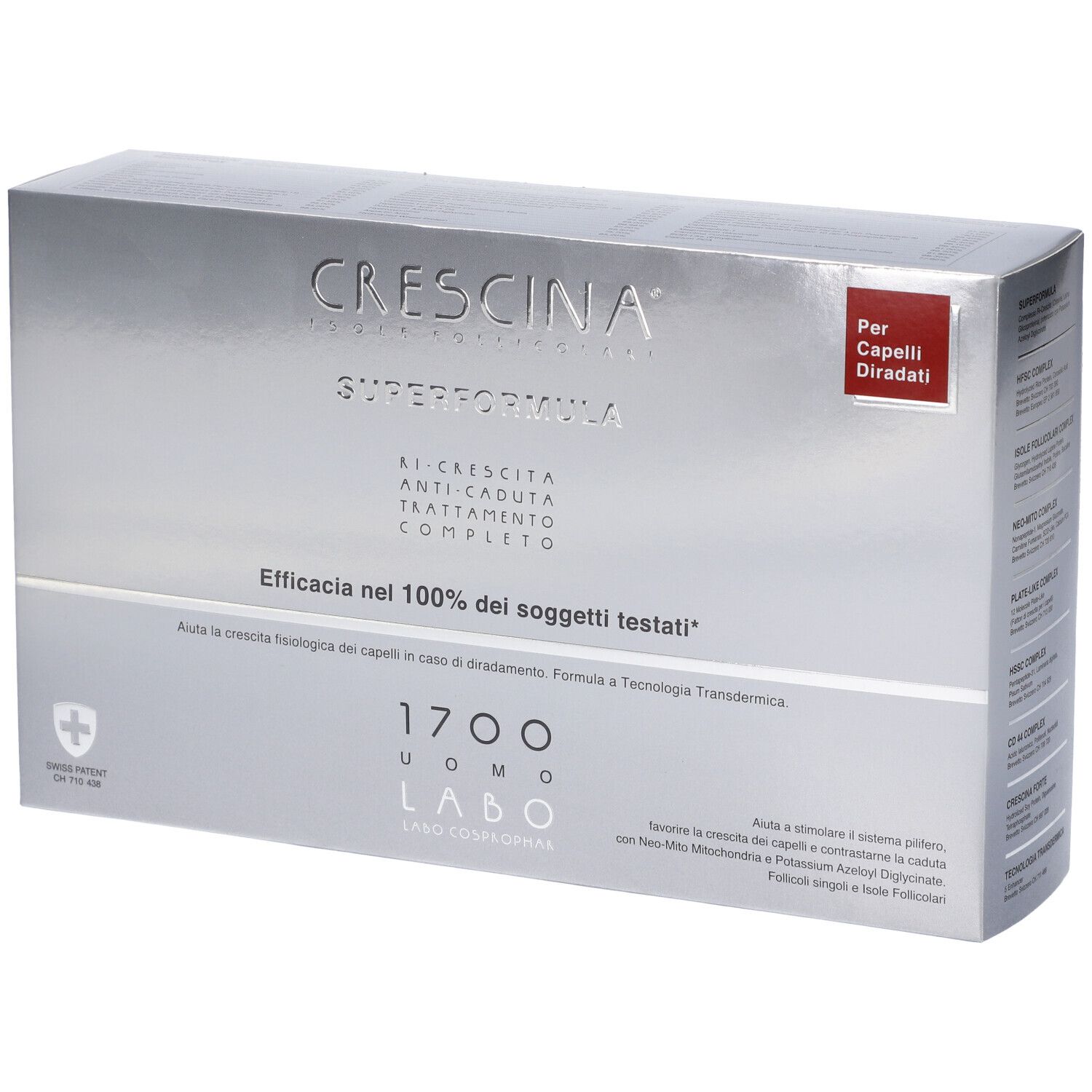 Crescina Isole Follicolari Super Formula 1700 Uomo Tc 10+10 Fiale 3,5