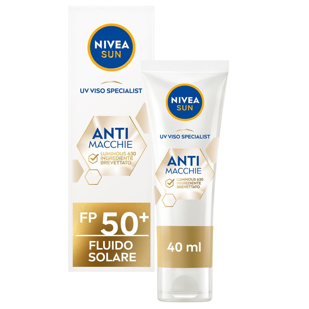Nivea Sun Crema Viso Solare Anti-Macchie Luminous630 FP50+ 40 ml, sola