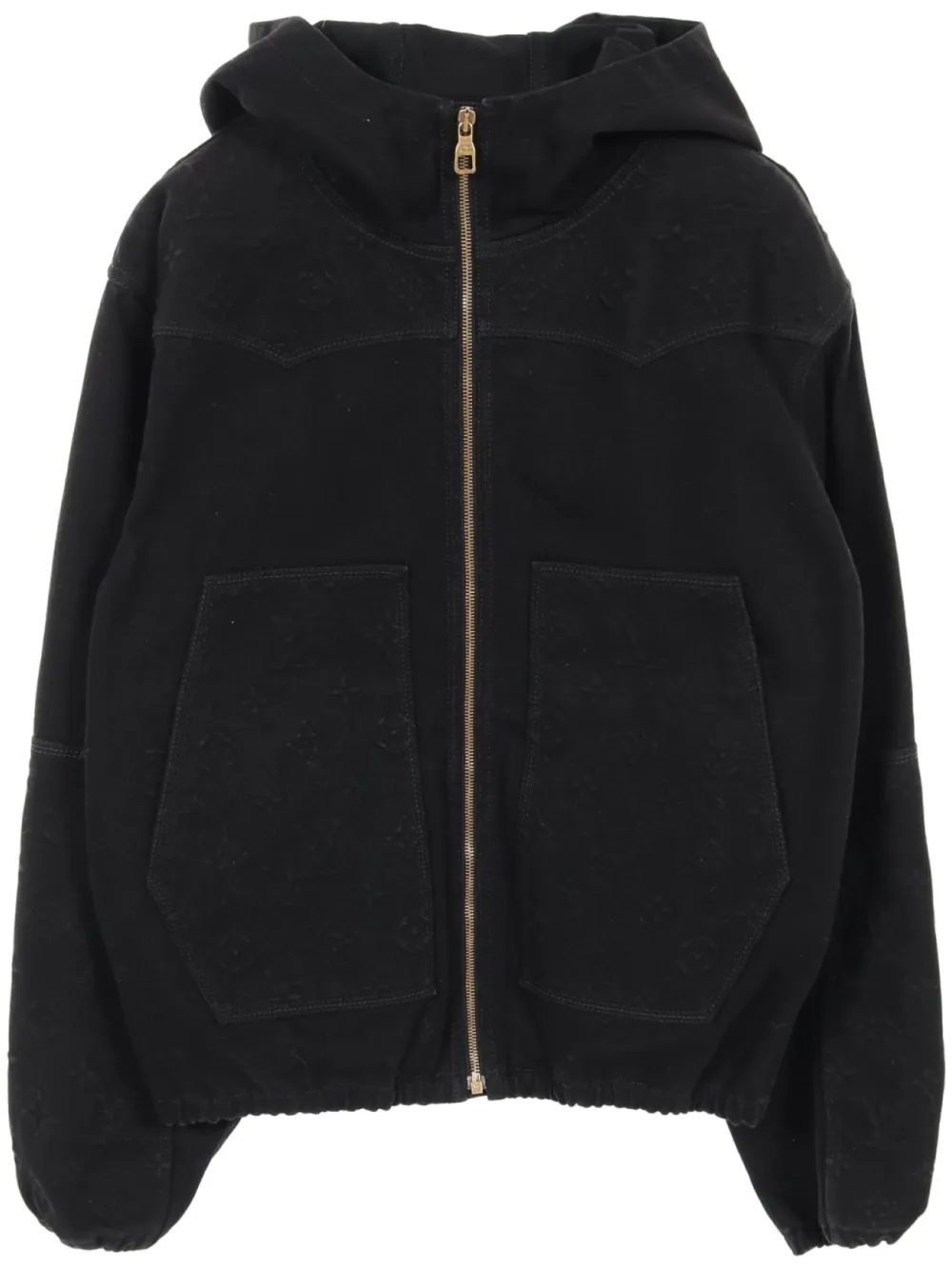 Louis Vuitton Pre-Owned 2010s Monogram zip-up hoodie - Nero
