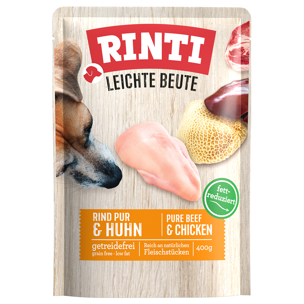 RINTI Leichte Beute 10 x 400 g umido cane - Manzo puro & Pollo