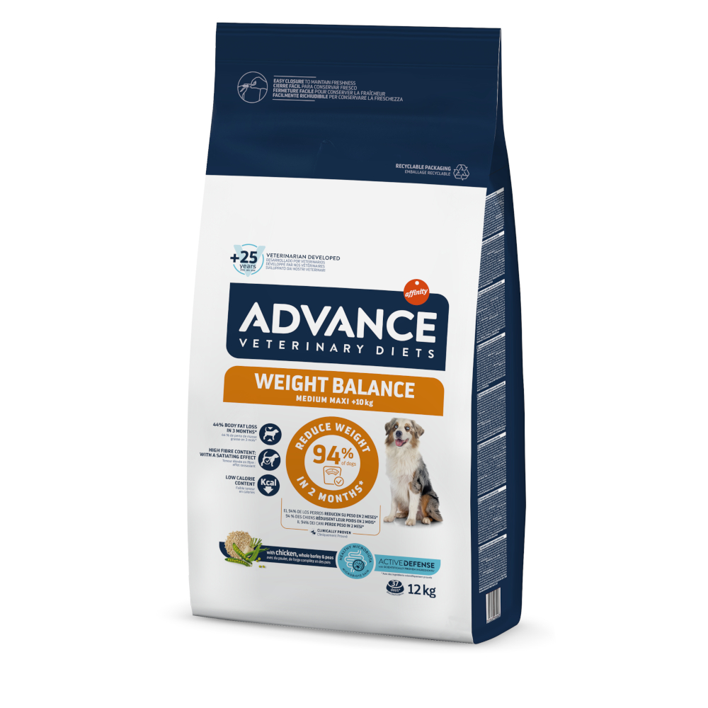 Advance Veterinary Diets Weight Balance Medium/Maxi Crocchette per cane - 12 kg