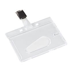 Portabadge Q-Connect 85x54 mm con clip con clip conf.10 - KF14148