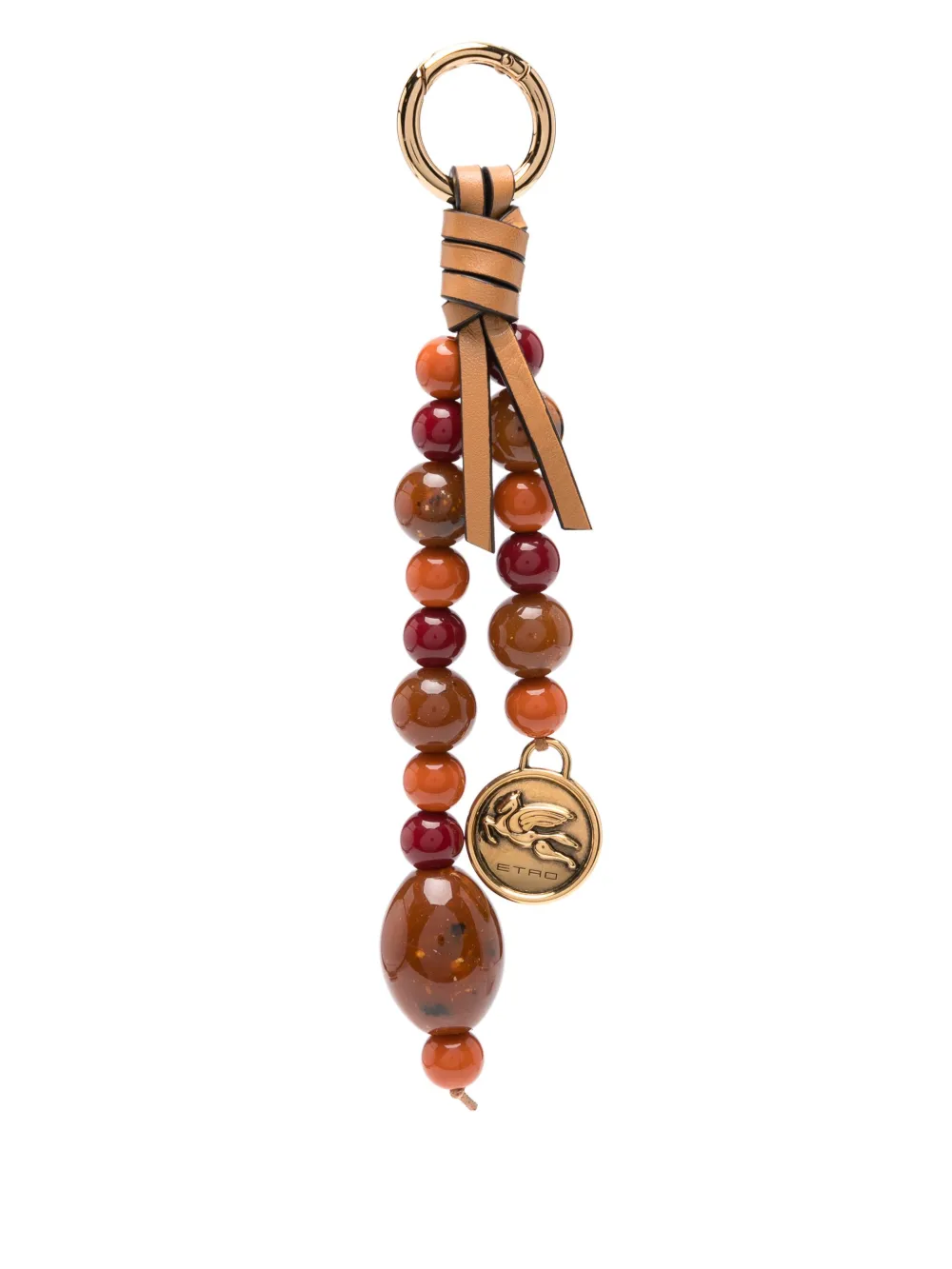 ETRO beaded bag charm - Marrone
