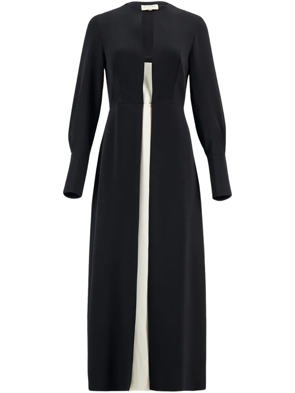 Zeus+Dione layered-design midi dress - Nero