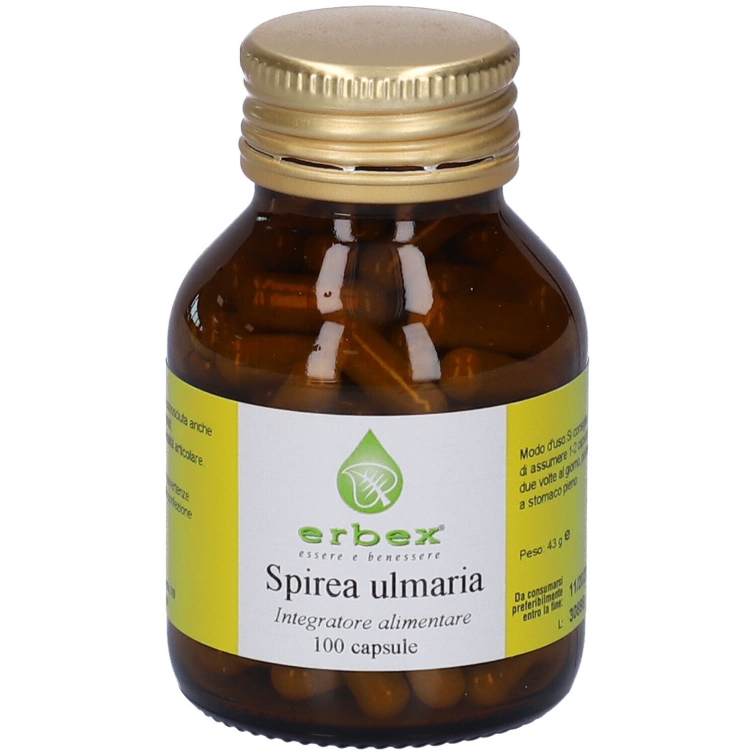 Spirea Ulmaria 100 Capsule 430 Mg 43 g