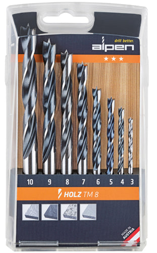 Punte serie legno holz tm 8 8pz alpen astuccio pvc