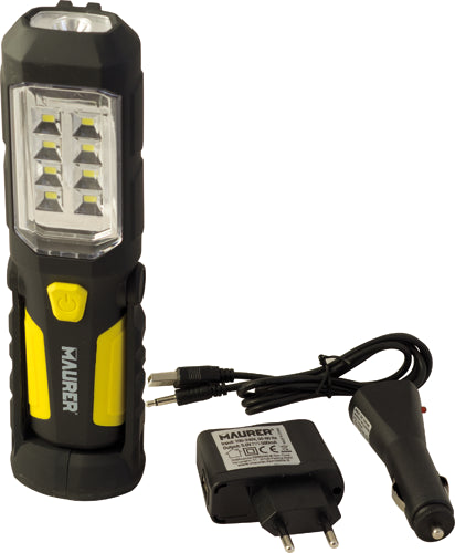 Torcia batteria ricaricabile maurer 8led