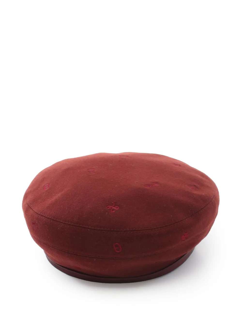 Hermès Pre-Owned 2010s cashmere beret hat - Rosso