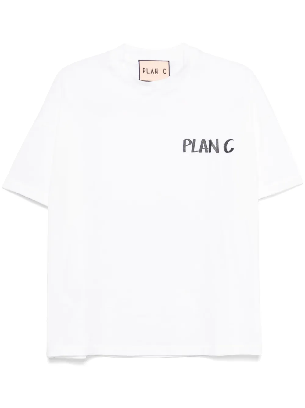 Plan C Nella Vasca-print T-shirt - Bianco