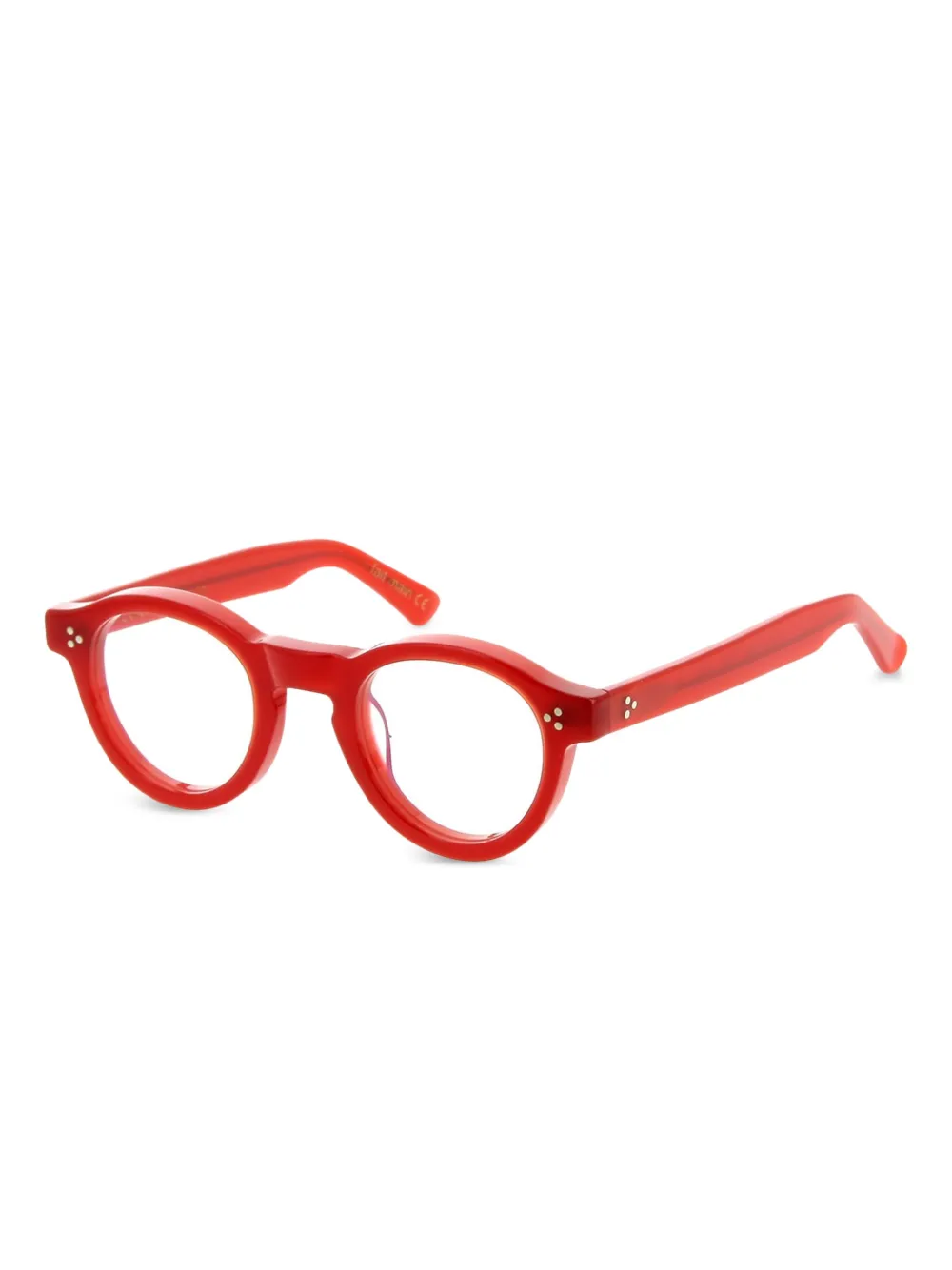 Lesca Gaston round-frame glasses - Rosso